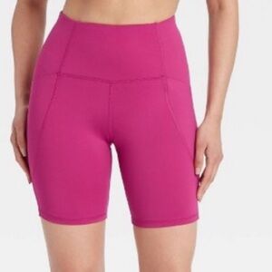 Target high rise biker shorts with pockets